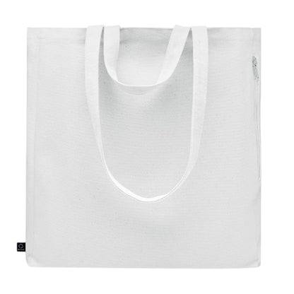 White - Front - MidOcean GAVE Recycled Cotton Shopper Bag