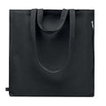 Black - Front - MidOcean GAVE Recycled Cotton Shopper Bag