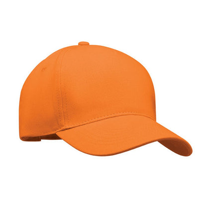 Orange - Front - MidOcean Singa 5 Panel Baseball Cap
