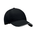 White-Black - Front - MidOcean Singa 5 Panel Baseball Cap