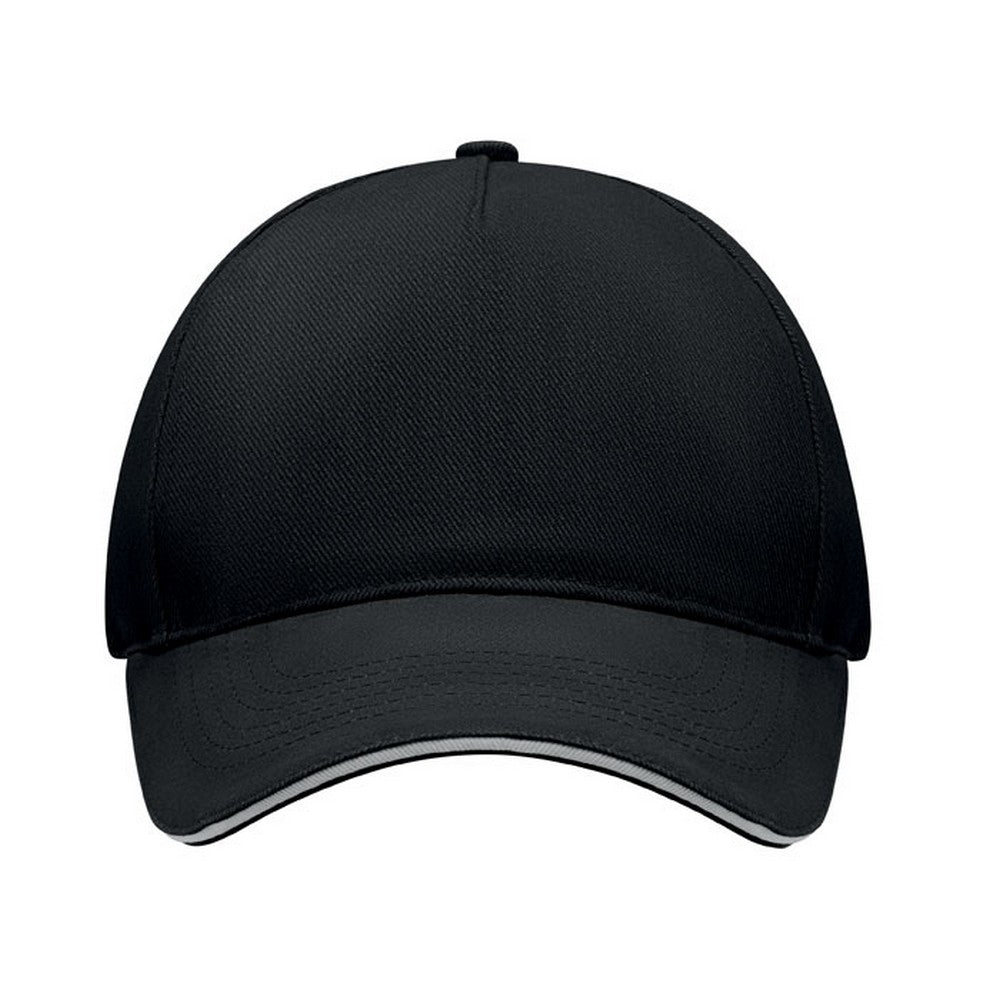 White-Black - Side - MidOcean Singa 5 Panel Baseball Cap