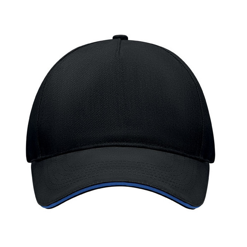 Black-Blue - Side - MidOcean Singa 5 Panel Baseball Cap