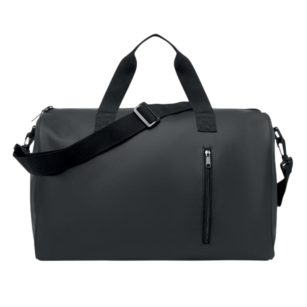 Black - Front - MidOcean Camp PU Duffle Bag