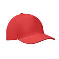 Red - Front - MidOcean Sunny 5 Panel Baseball Cap
