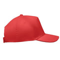 Red - Side - MidOcean Sunny 5 Panel Baseball Cap