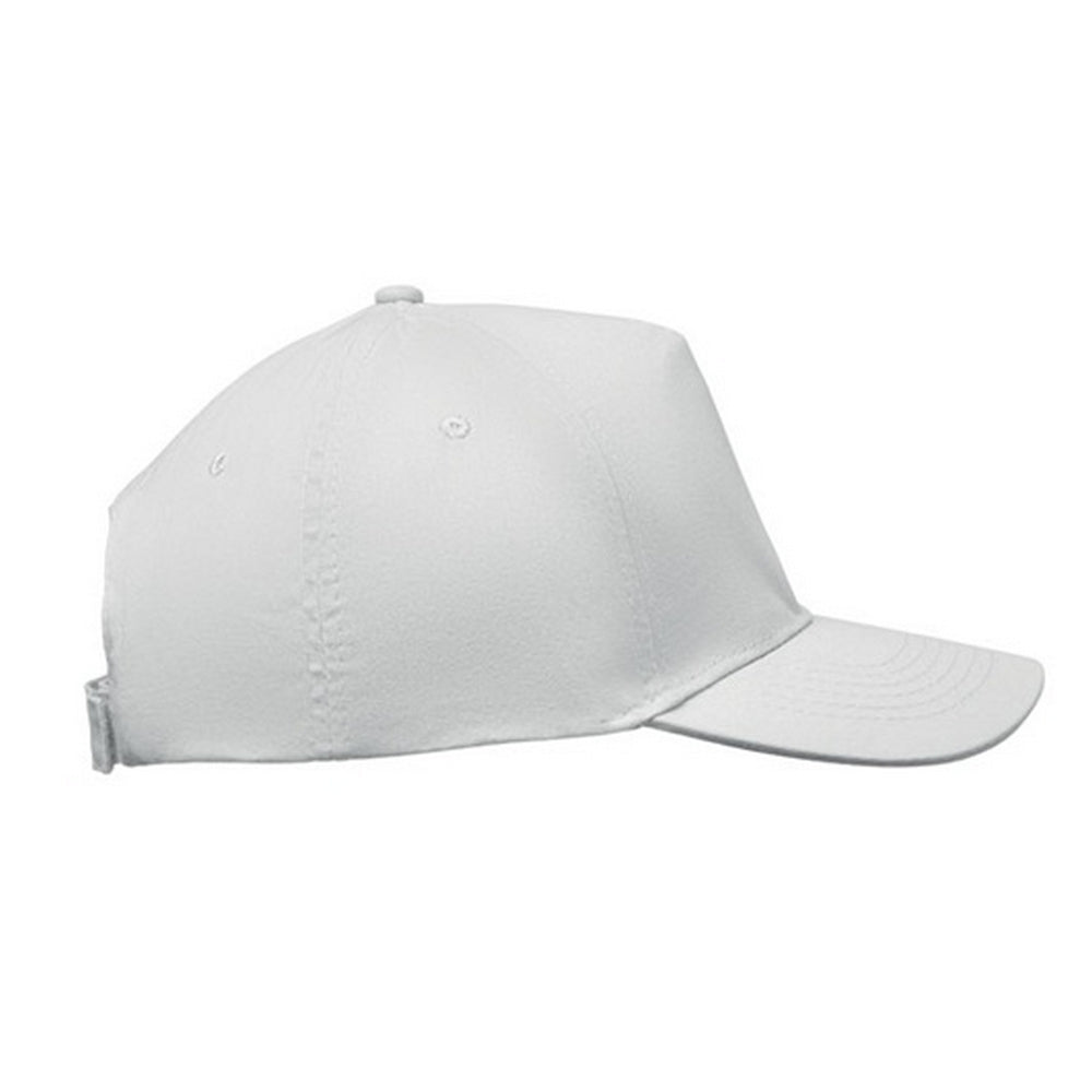 White - Side - MidOcean Sunny 5 Panel Baseball Cap