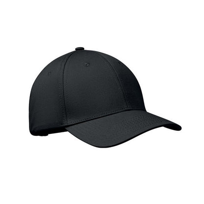 Black - Front - MidOcean Bahamas Cotton 6 Panel Baseball Cap