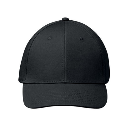 Black - Side - MidOcean Bahamas Cotton 6 Panel Baseball Cap