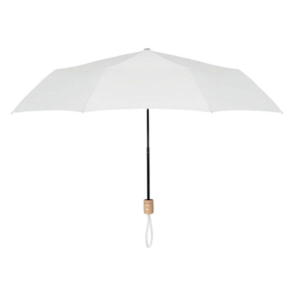 White - Front - MidOcean Tralee RPET Folding Umbrella