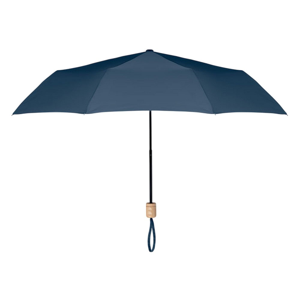 Blue - Front - MidOcean Tralee RPET Folding Umbrella
