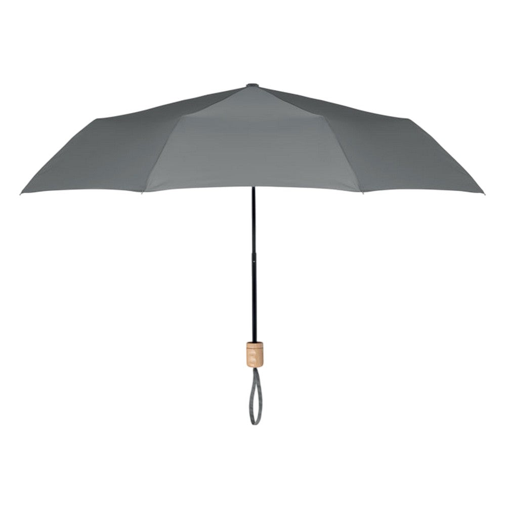 Grey - Front - MidOcean Tralee RPET Folding Umbrella