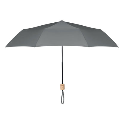 Grey - Front - MidOcean Tralee RPET Folding Umbrella