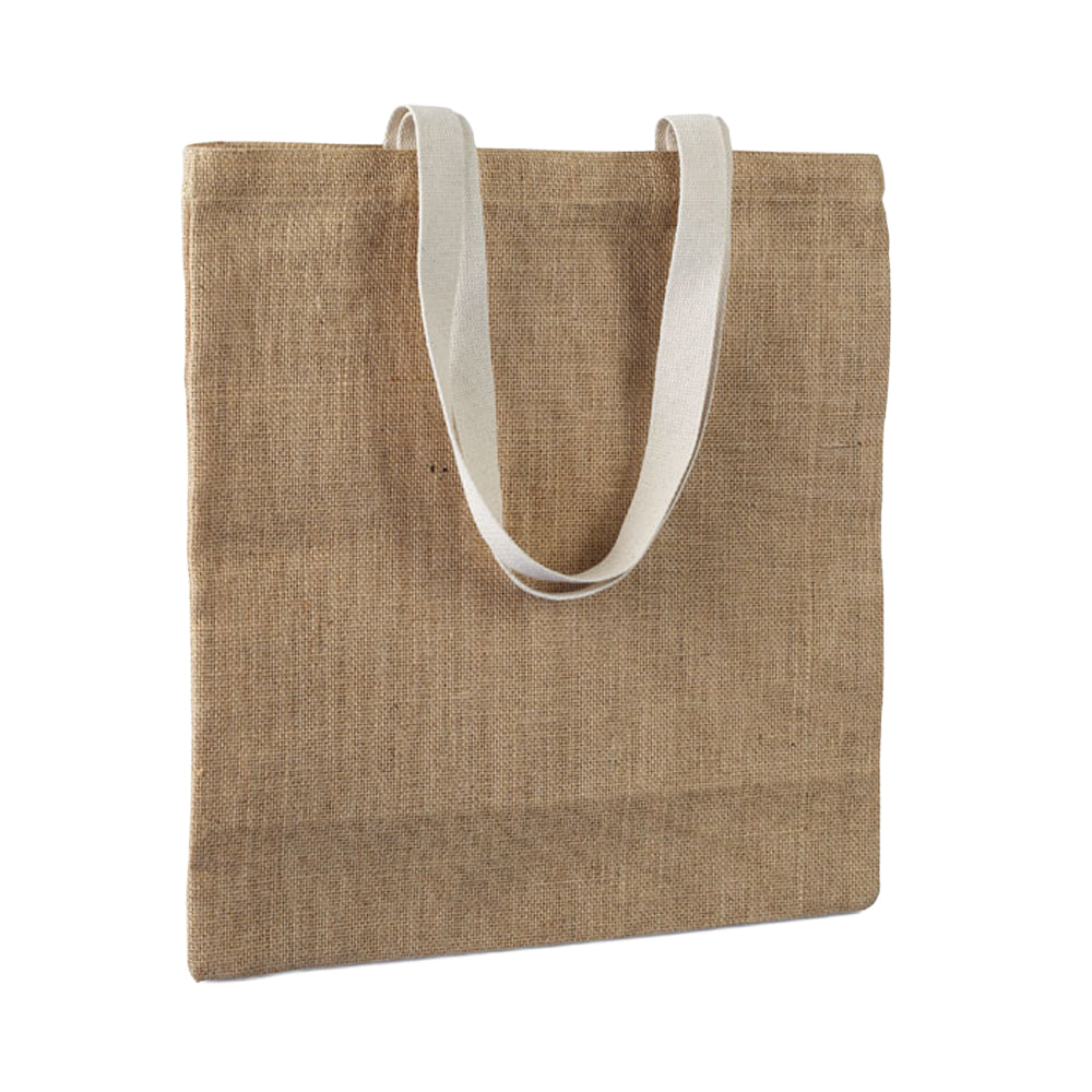 Beige - Front - MidOcean Juhu Plain Jute Shopper Bag