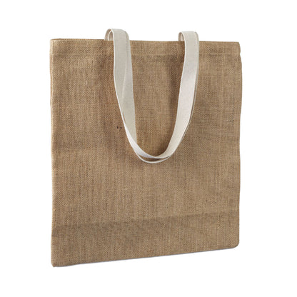 Beige - Front - MidOcean Juhu Plain Jute Shopper Bag