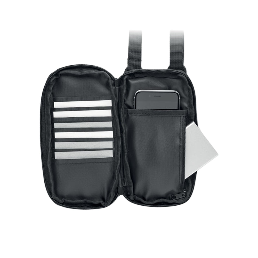 Black - Side - MidOcean Valley Wallet Crossbody Bag