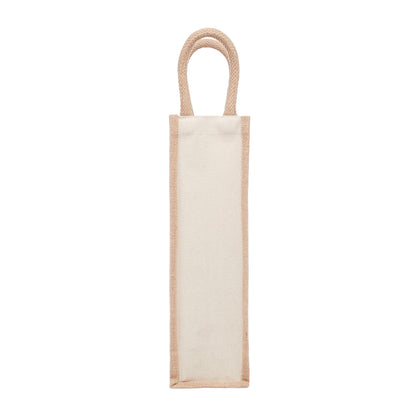 Beige - Side - MidOcean Campo Di Vino Jute Wine Bag