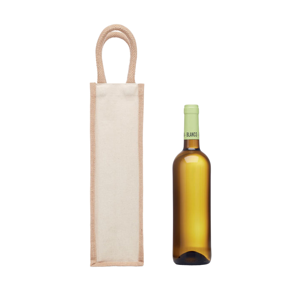 Beige - Lifestyle - MidOcean Campo Di Vino Jute Wine Bag