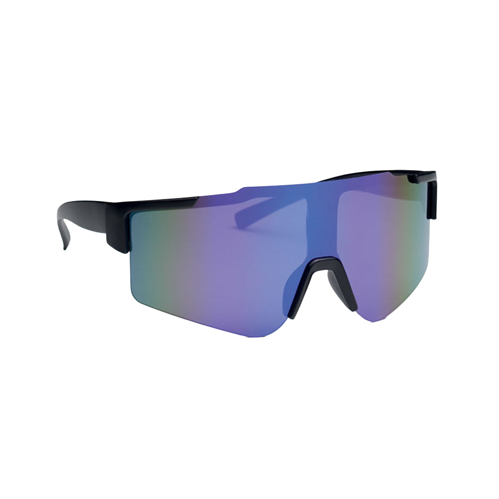 Blue - Front - MidOcean Shine Mirrored Sport Sunglasses