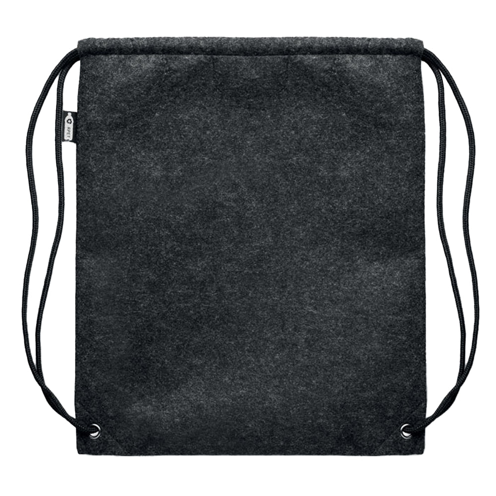 Stone Grey - Back - MidOcean Indico RPET Felt Drawstring Bag