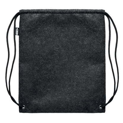 Stone Grey - Back - MidOcean Indico RPET Felt Drawstring Bag