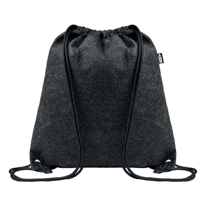 Stone Grey - Front - MidOcean Indico RPET Felt Drawstring Bag