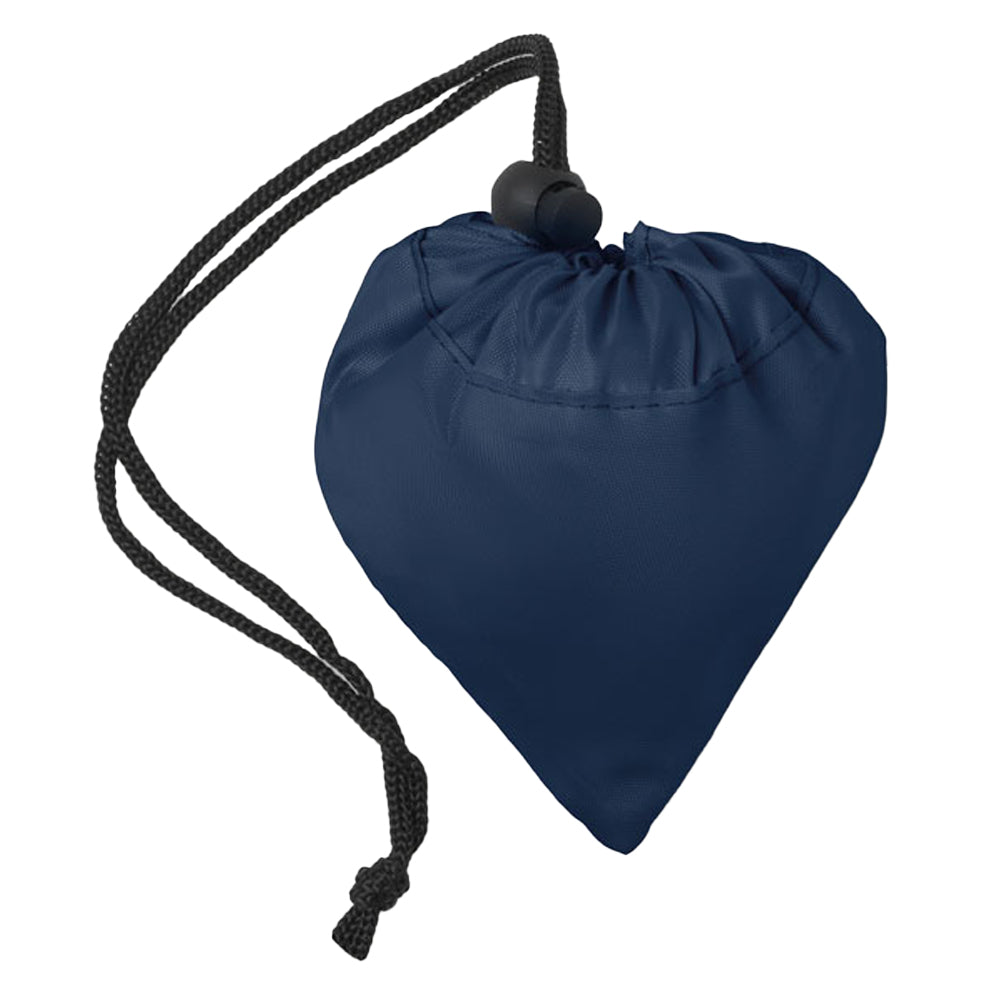 Blue - Back - MidOcean Fresa Polyester Foldable Shopper Bag