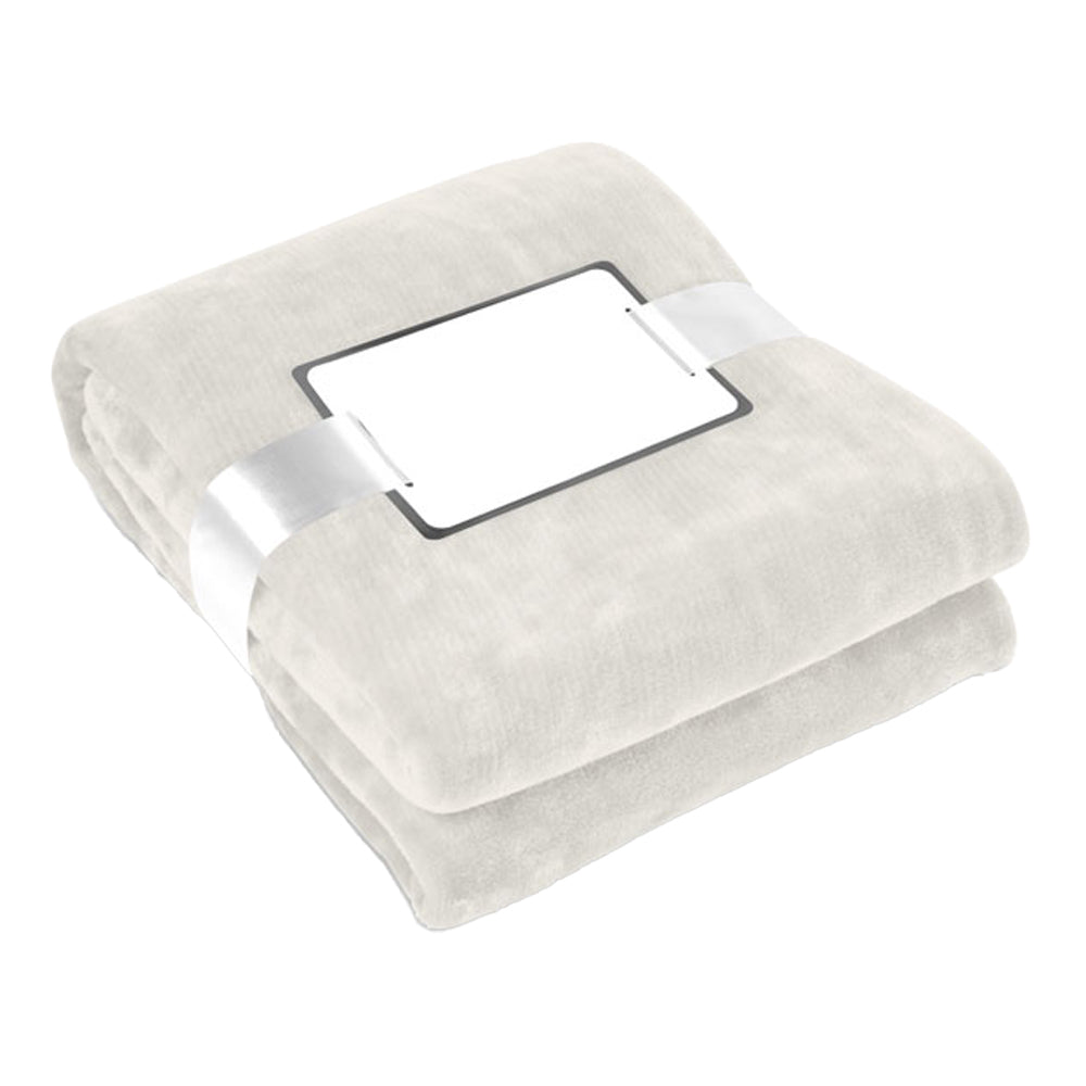 Beige - Back - MidOcean Davos Flannel Blanket