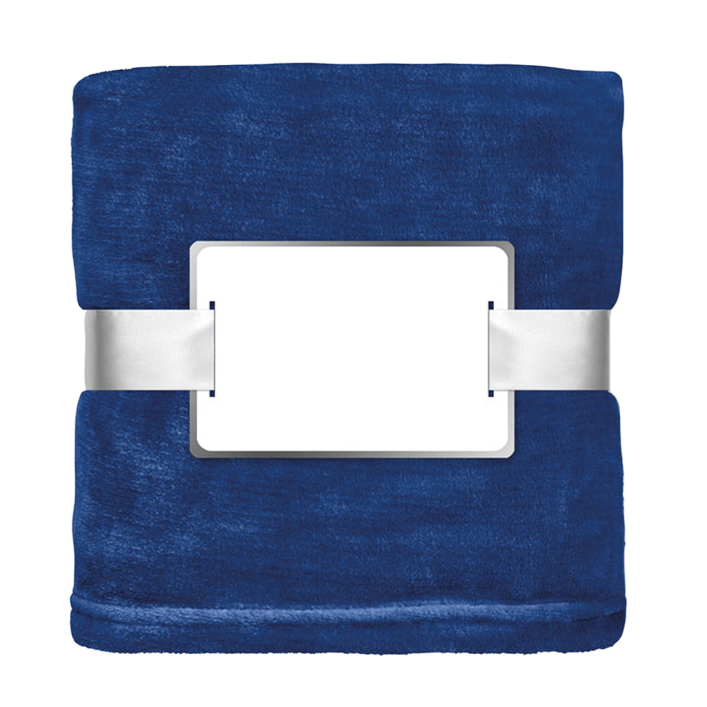 Blue - Front - MidOcean Davos Flannel Blanket
