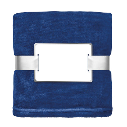 Blue - Front - MidOcean Davos Flannel Blanket