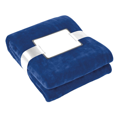 Blue - Back - MidOcean Davos Flannel Blanket