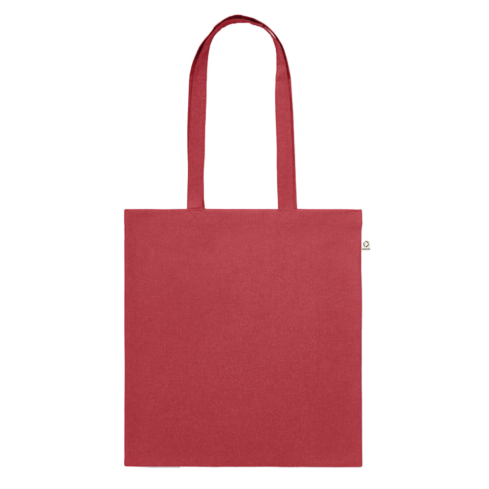 Red - Back - MidOcean Viveka Recycled Cotton Tote Bag