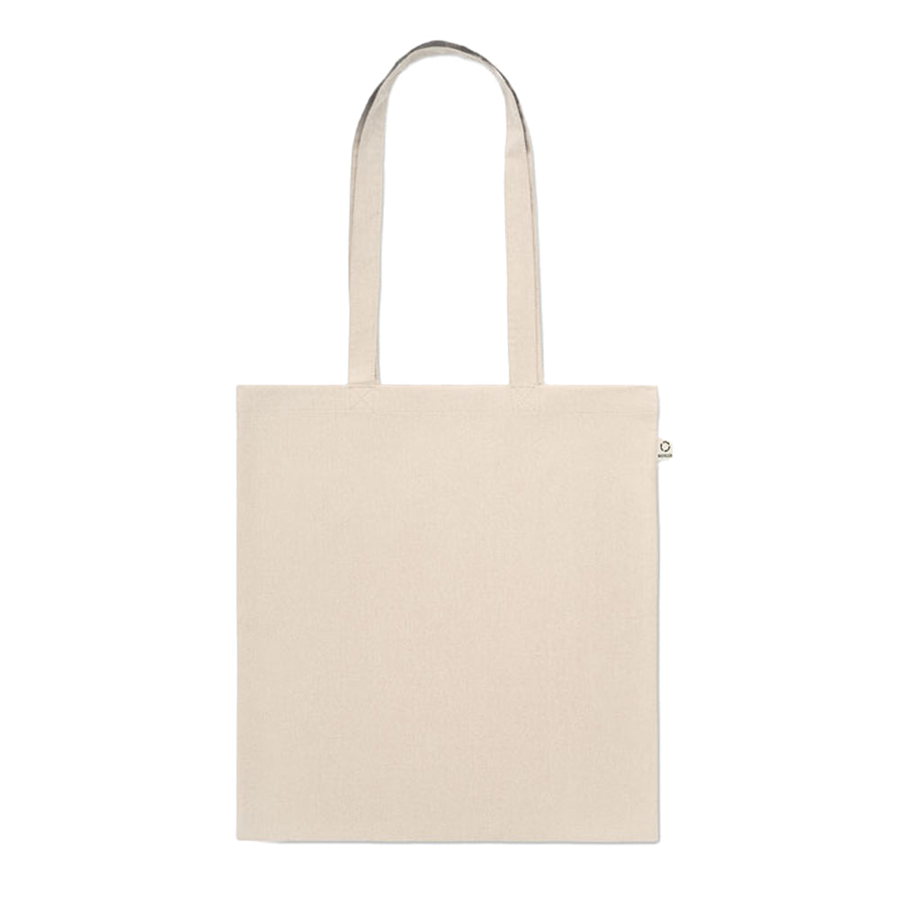 Beige - Back - MidOcean Viveka Recycled Cotton Tote Bag