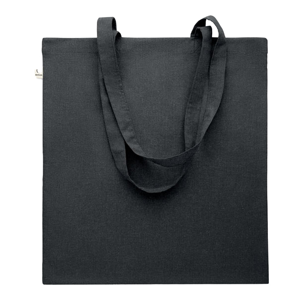 Black - Front - MidOcean Viveka Recycled Cotton Tote Bag