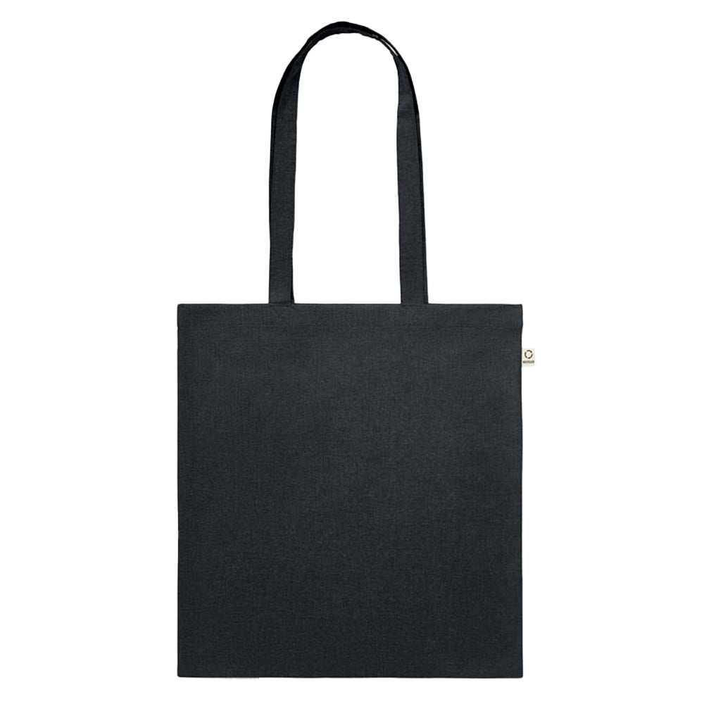 Black - Back - MidOcean Viveka Recycled Cotton Tote Bag