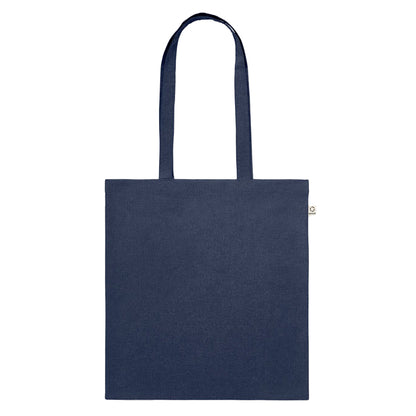 Blue - Back - MidOcean Viveka Recycled Cotton Tote Bag