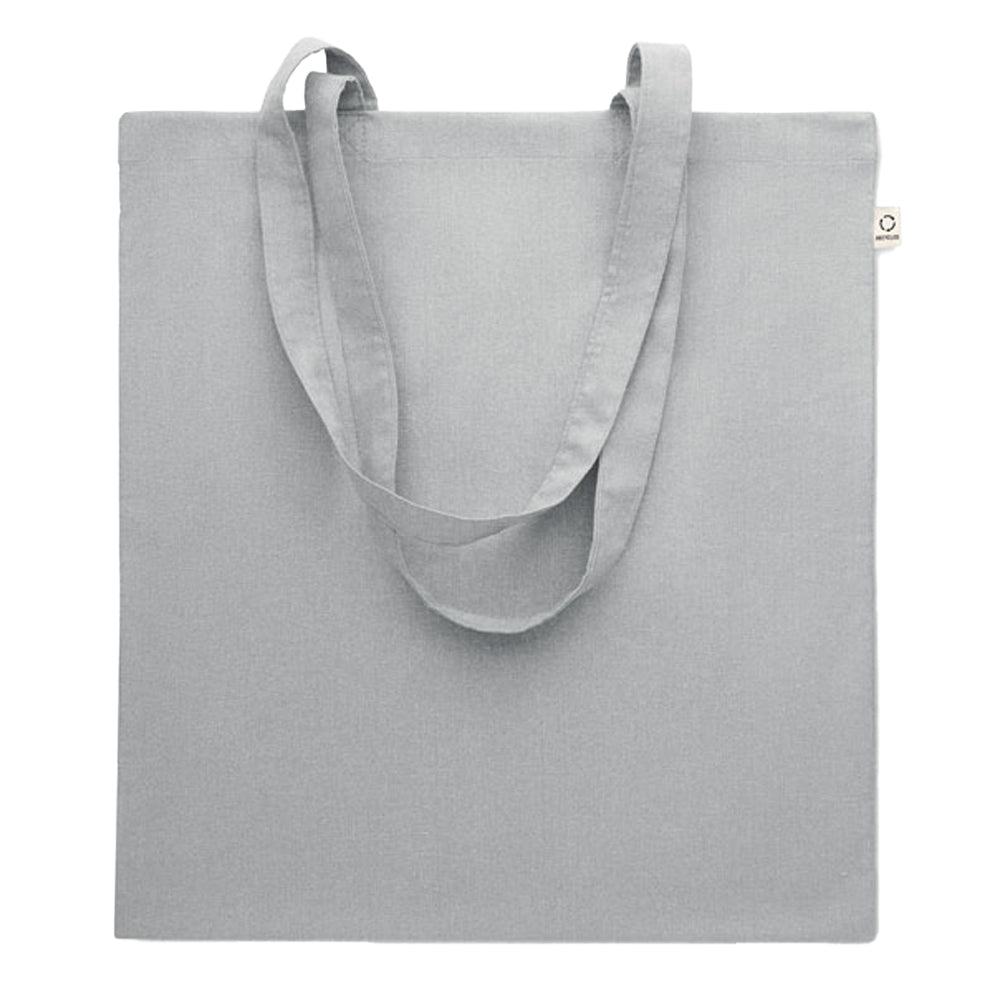 Grey - Front - MidOcean Viveka Recycled Cotton Tote Bag