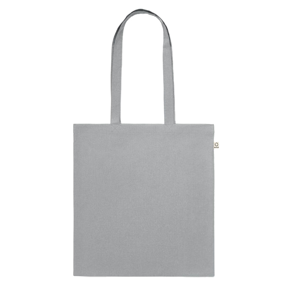 Grey - Back - MidOcean Viveka Recycled Cotton Tote Bag