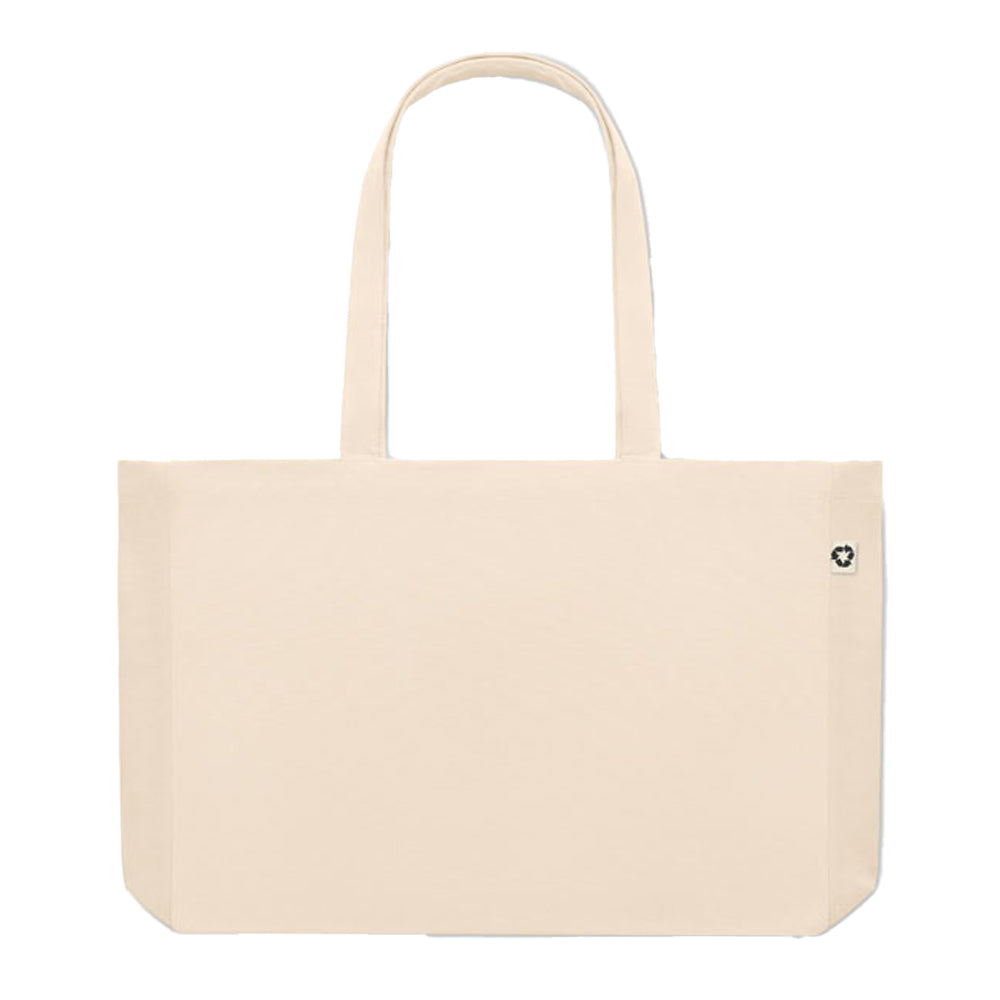 Beige - Back - MidOcean Respect Recycled Canvas Bag