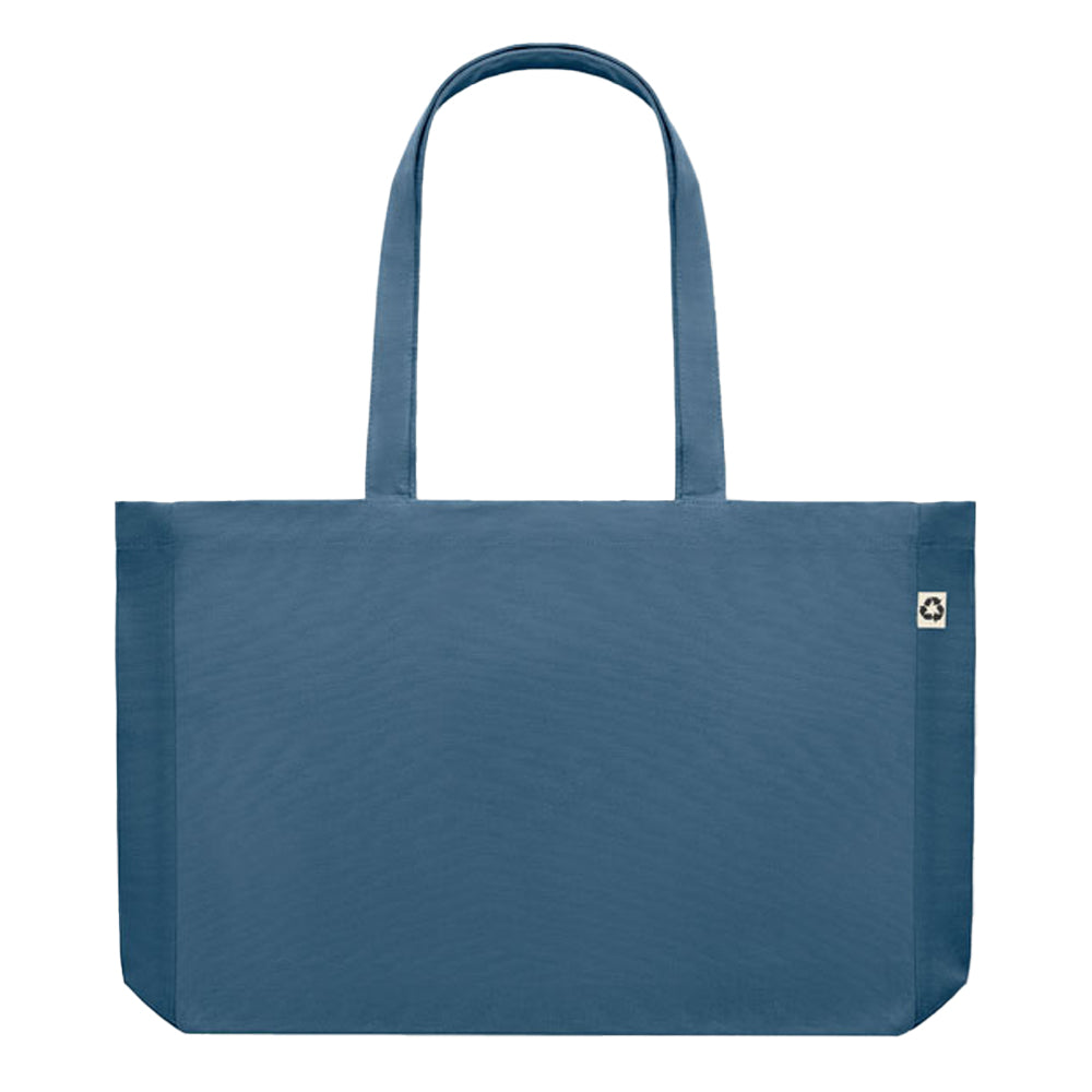Blue - Back - MidOcean Respect Recycled Canvas Bag