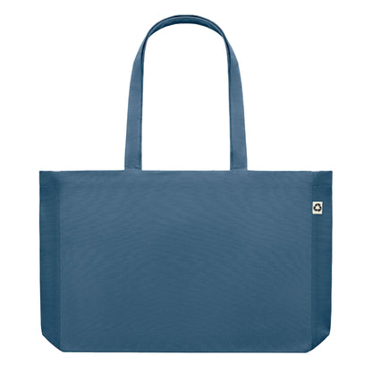 Blue - Back - MidOcean Respect Recycled Canvas Bag