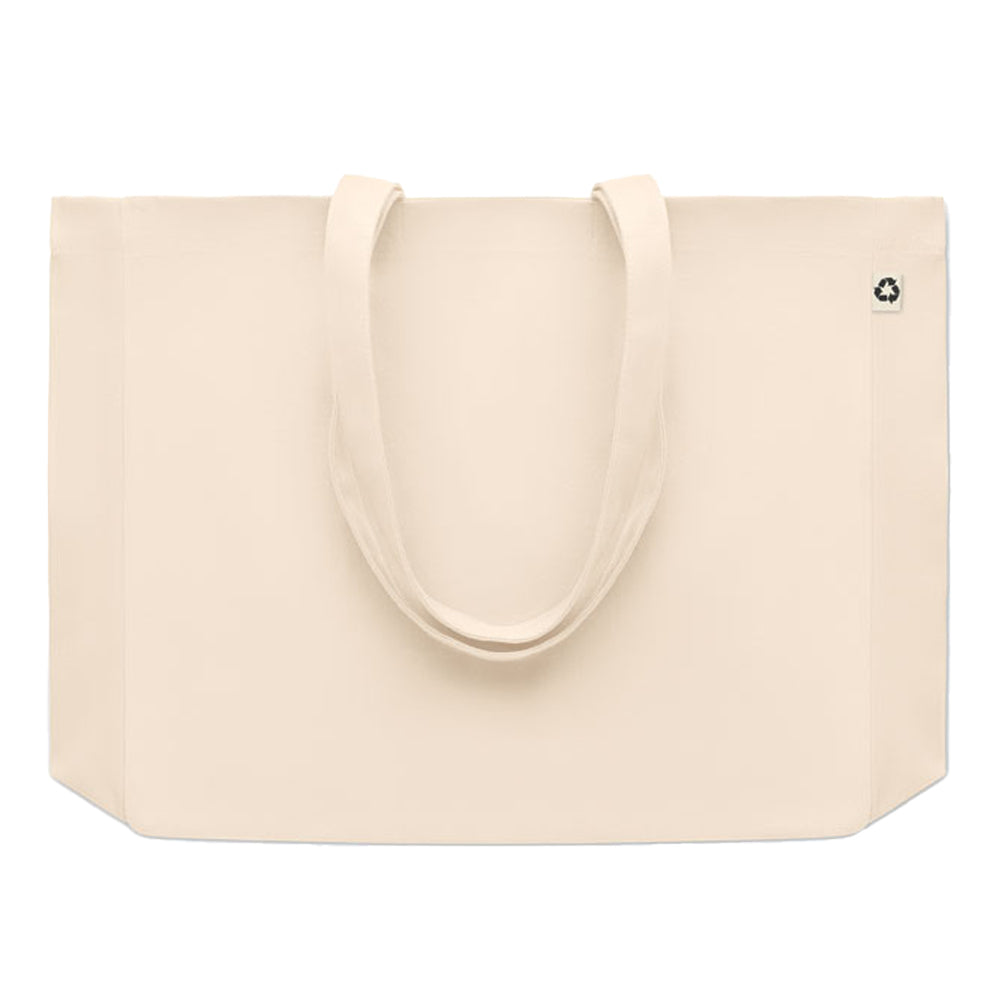 Beige - Front - MidOcean Respect Recycled Canvas Bag
