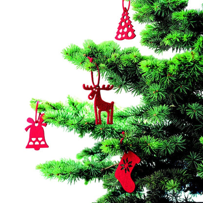 Red - Side - MidOcean Rouge Felt Christmas Tree Decoration Set