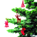 Red - Side - MidOcean Rouge Felt Christmas Tree Decoration Set