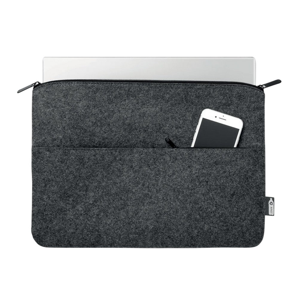 Stone Grey - Side - MidOcean Toplo RPET Laptop Sleeve