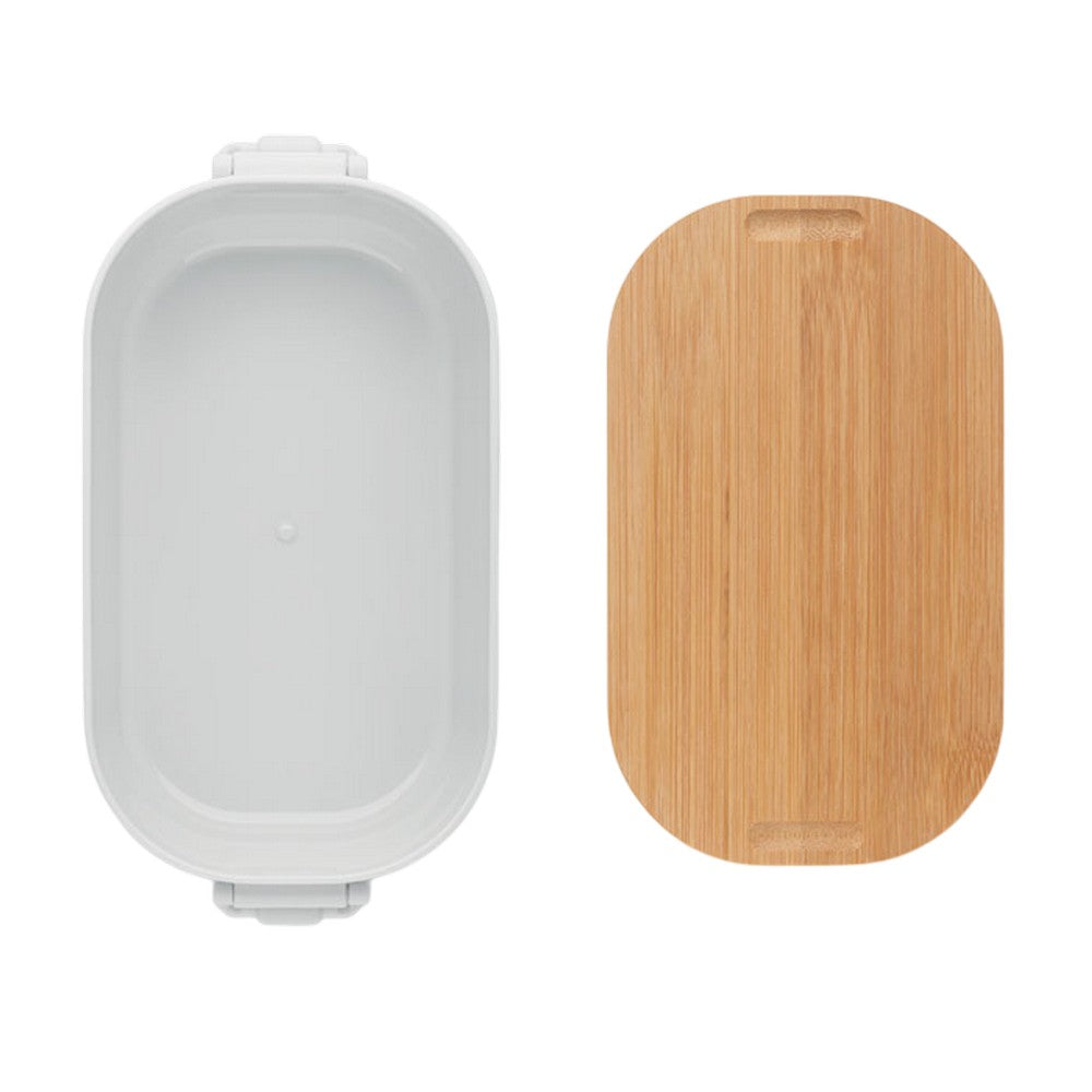White - Side - MidOcean Lekker PP Plastic 700ml Lunch Box