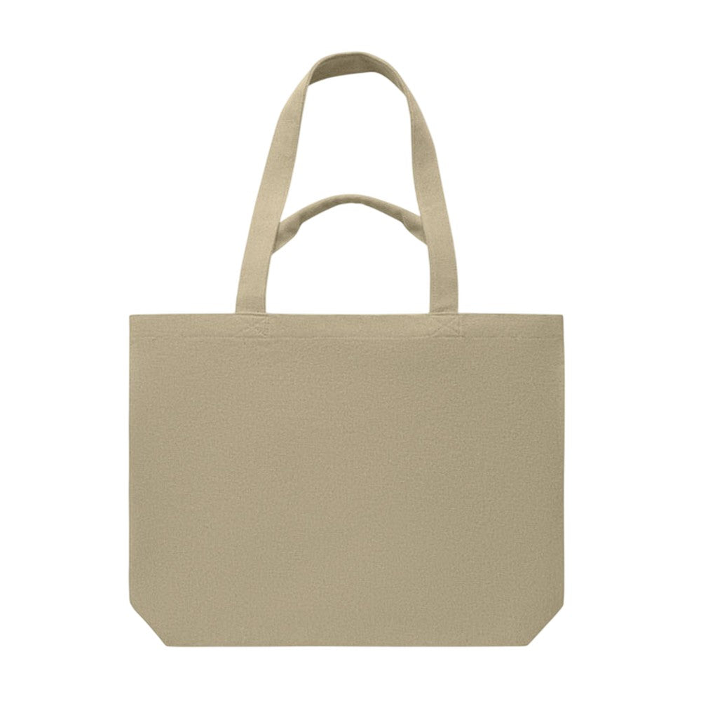 Khaki - Side - MidOcean Maldi Beach Canvas Shopper Bag