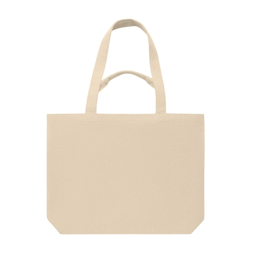 Beige - Side - MidOcean Maldi Beach Canvas Shopper Bag