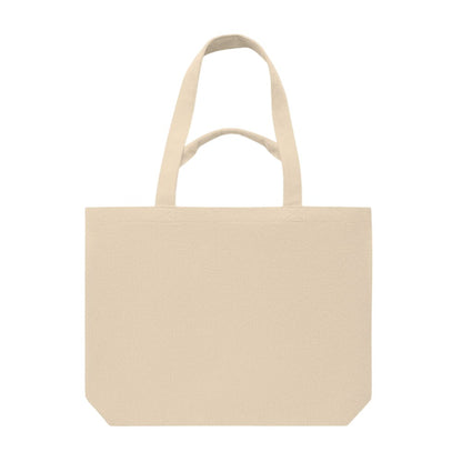 Beige - Side - MidOcean Maldi Beach Canvas Shopper Bag