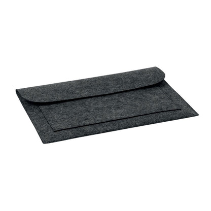 Stone Grey - Side - MidOcean Pouchlo 15 Felt Laptop Sleeve