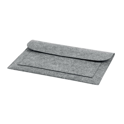 Grey - Back - MidOcean Pouchlo 15 Felt Laptop Sleeve